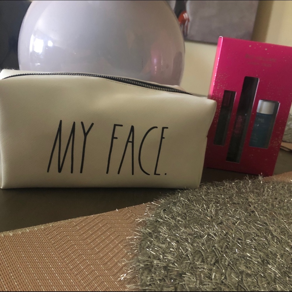NEW!! Lancome mascara set & Rae Dunn make-up bag